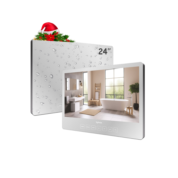 24" Waterproof Bathroom Mirror TV(Wall Mounted)