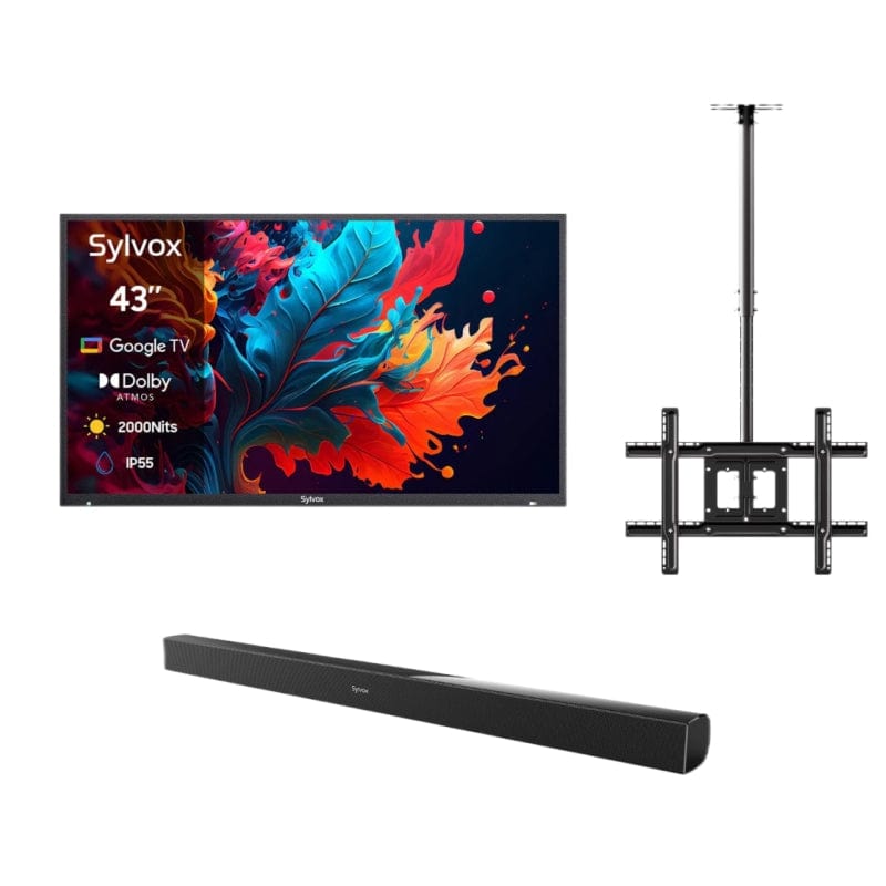 43" 2000Nit Premium QLED Google Outdoor TV (Full Sun) - 2024 Pool Pro QLED 2.0 Series