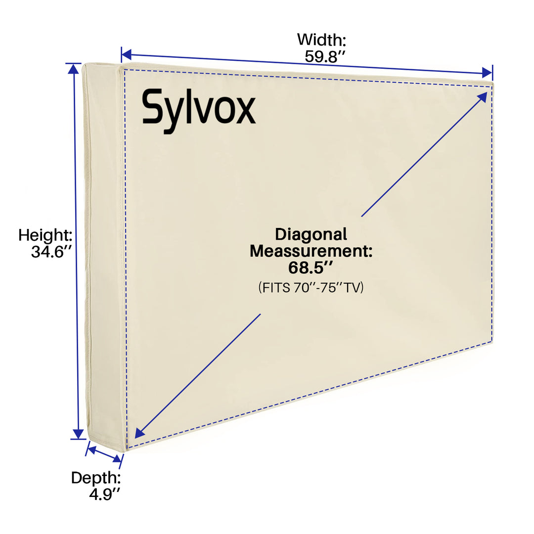 Waterpoor Outdoor TV Cover for 70''-75" TVs