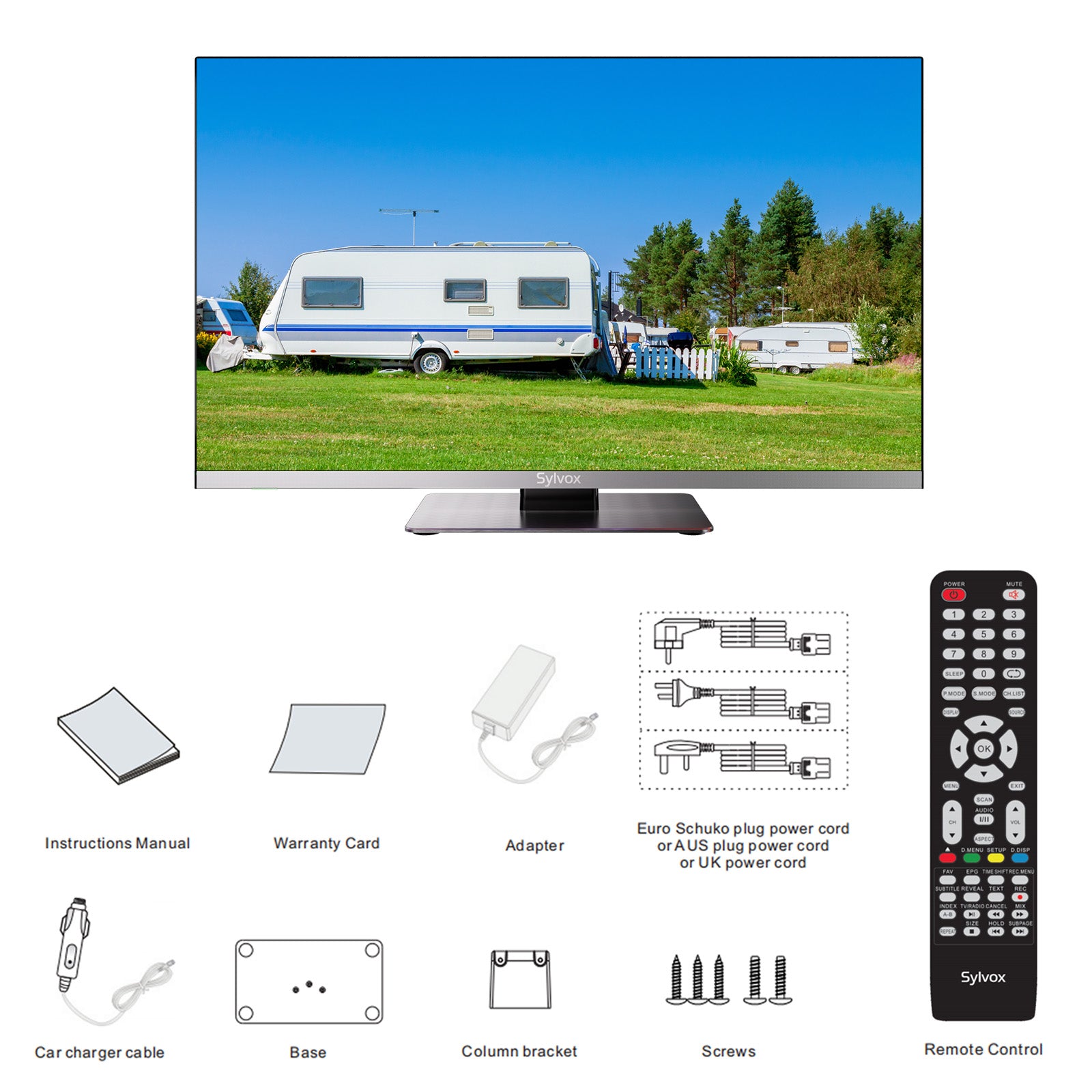 22" Sylvox 12 Volt RV TV with DVD Player - 2023 RV Series