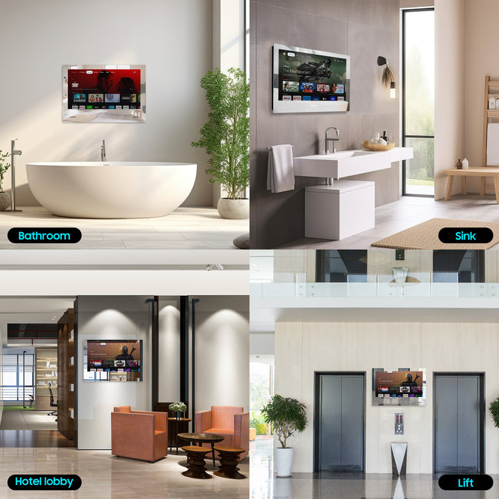 32" Waterproof Bathroom Mirror TV(Wall Embedded)