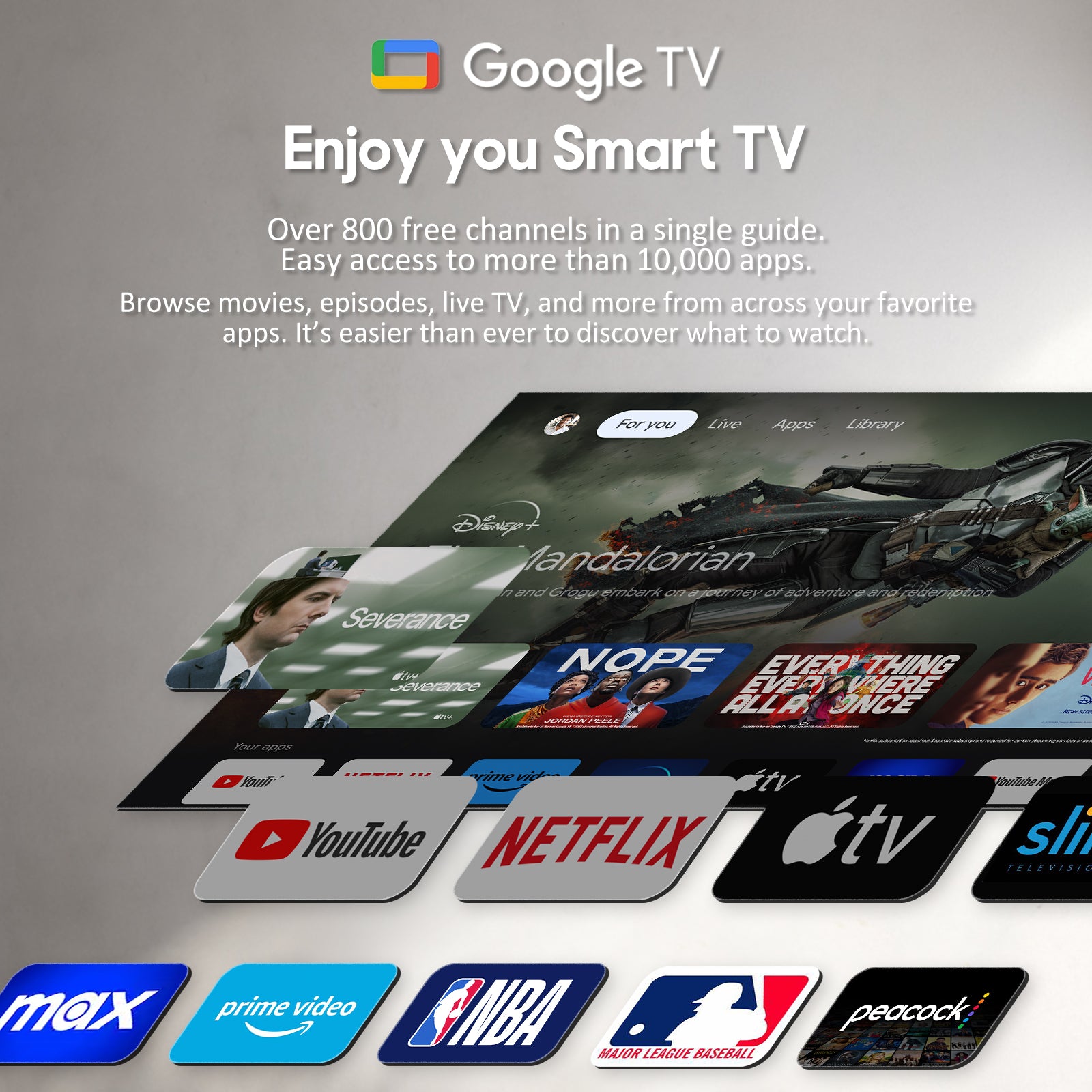 65" Advanced QLED Outdoor TV UK (Google TV)—2024 Deck Pro QLED 2.0 Series