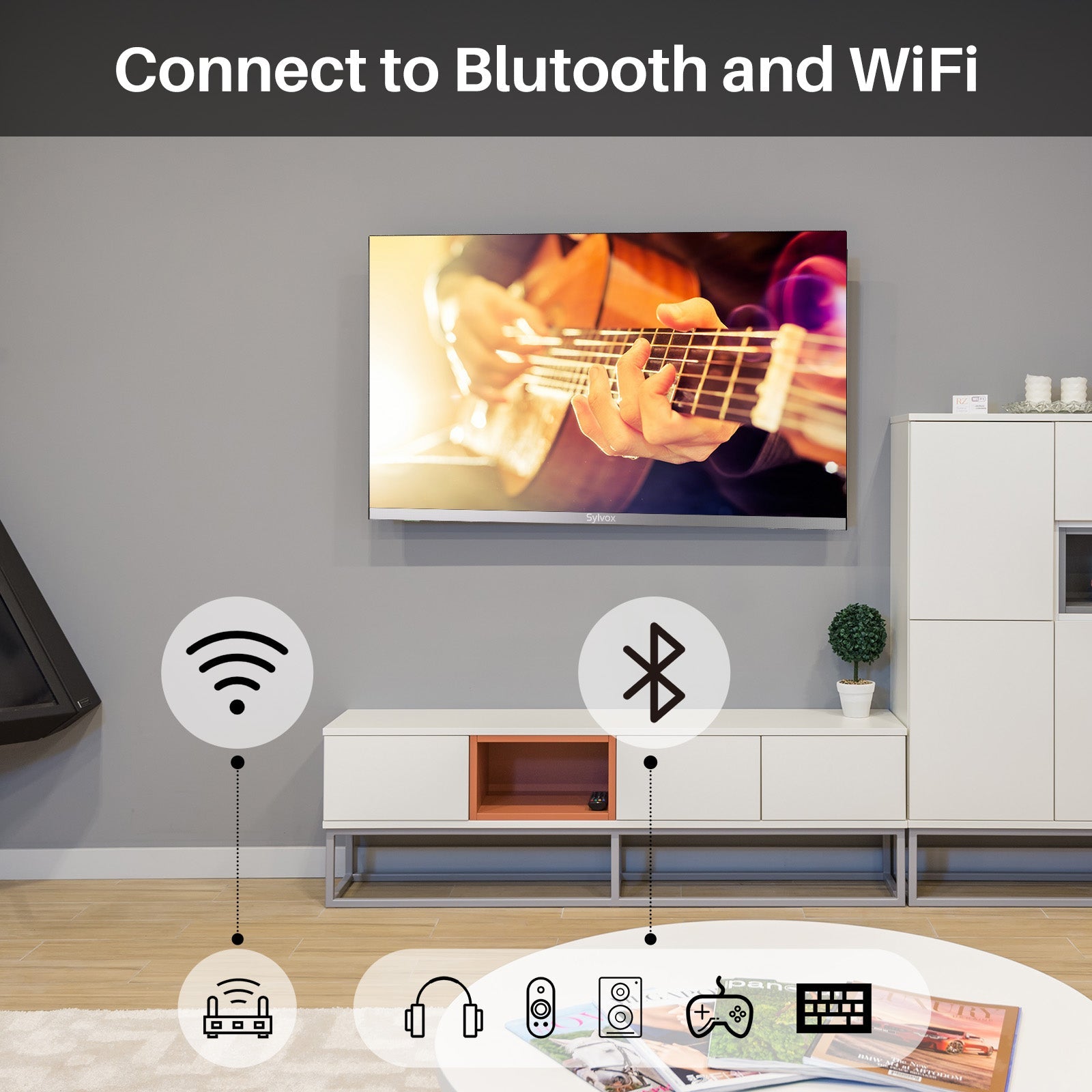12 volt tv connect bluetooth and wifi
